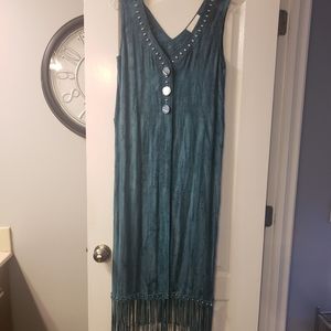 Marshall Rousso Las Vegas NV long fringed vest M